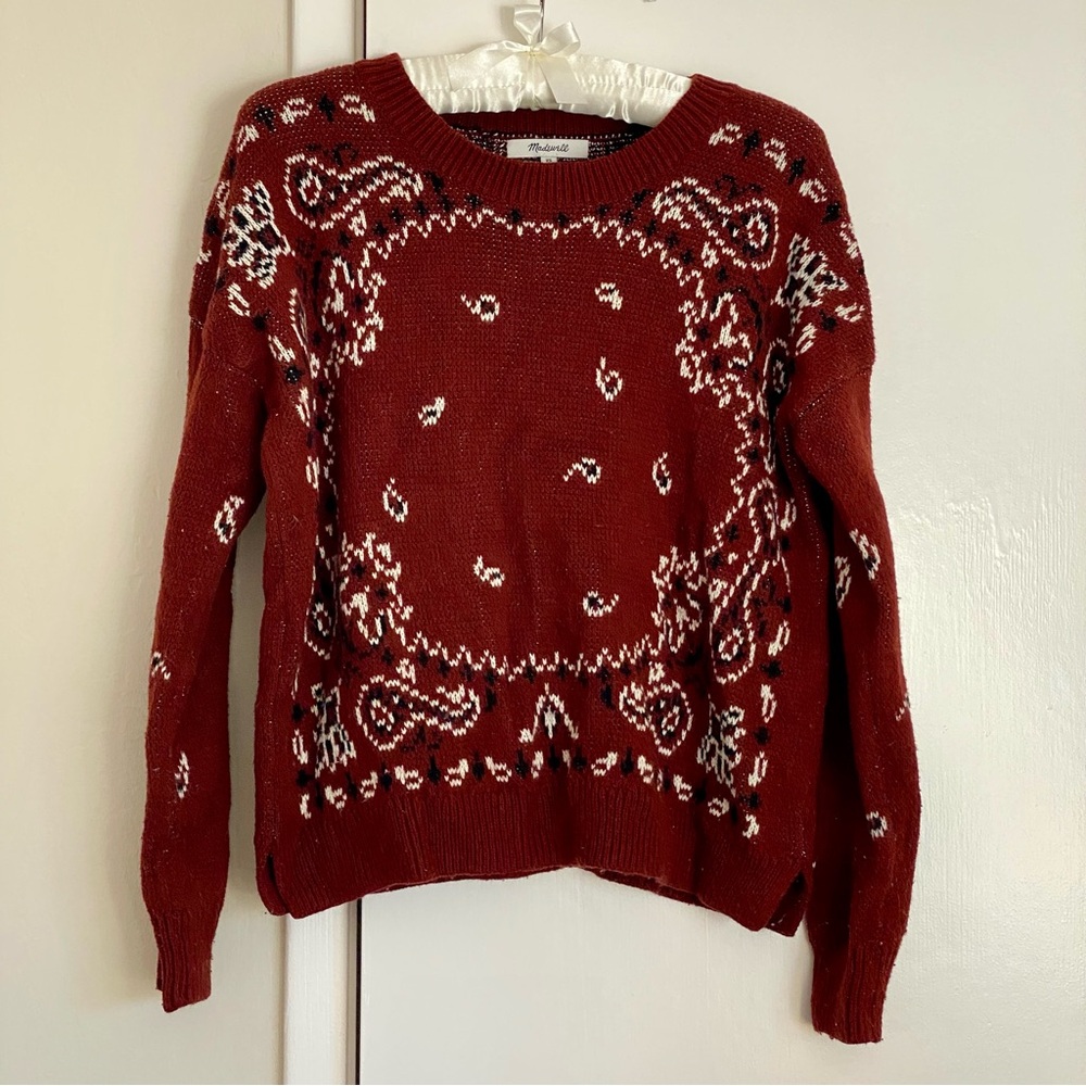Madewell Bandana Pullover Sweater